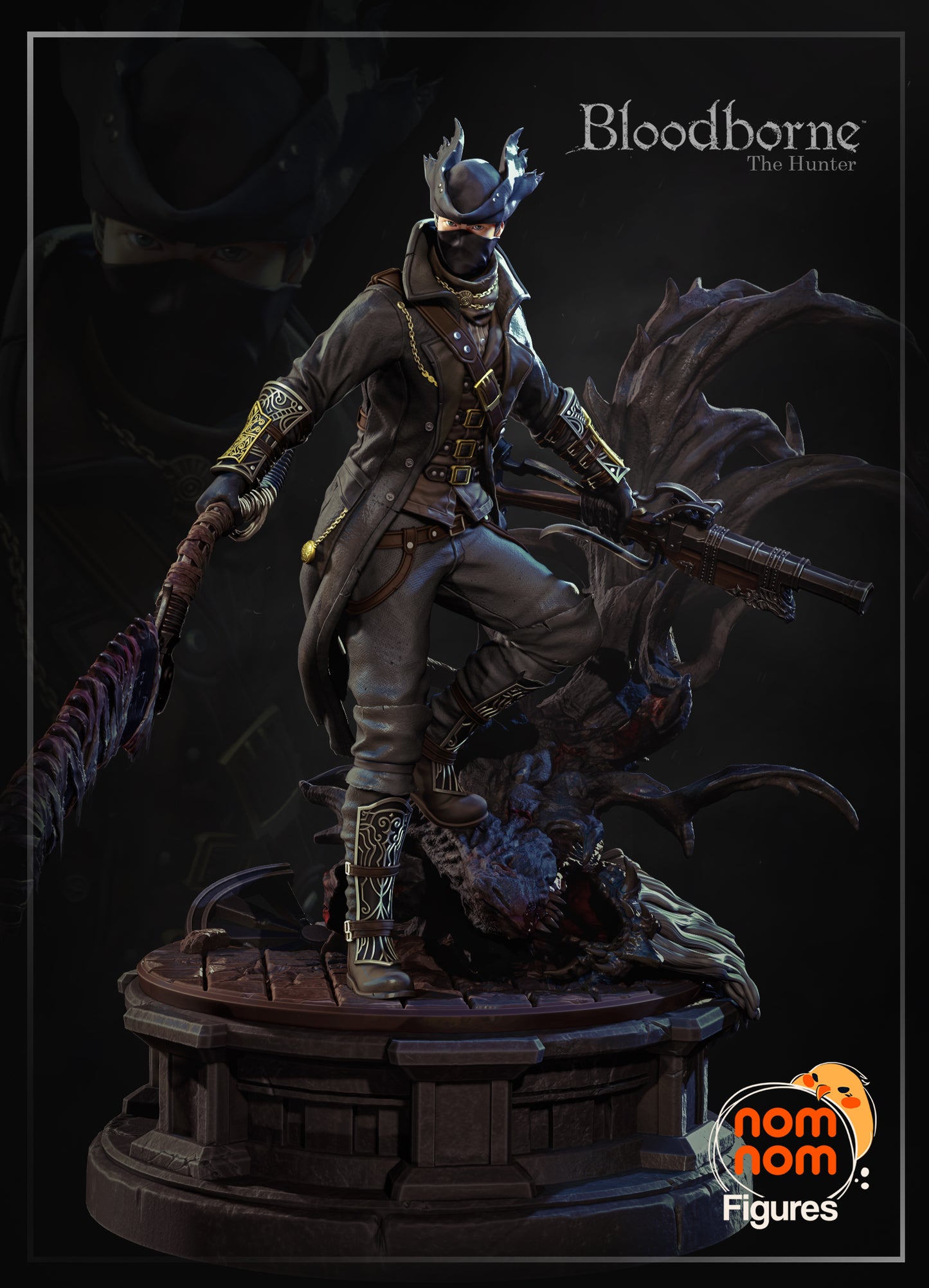 Hunter Bloodborne Diorama Fullsize Statue (Unpainted)
