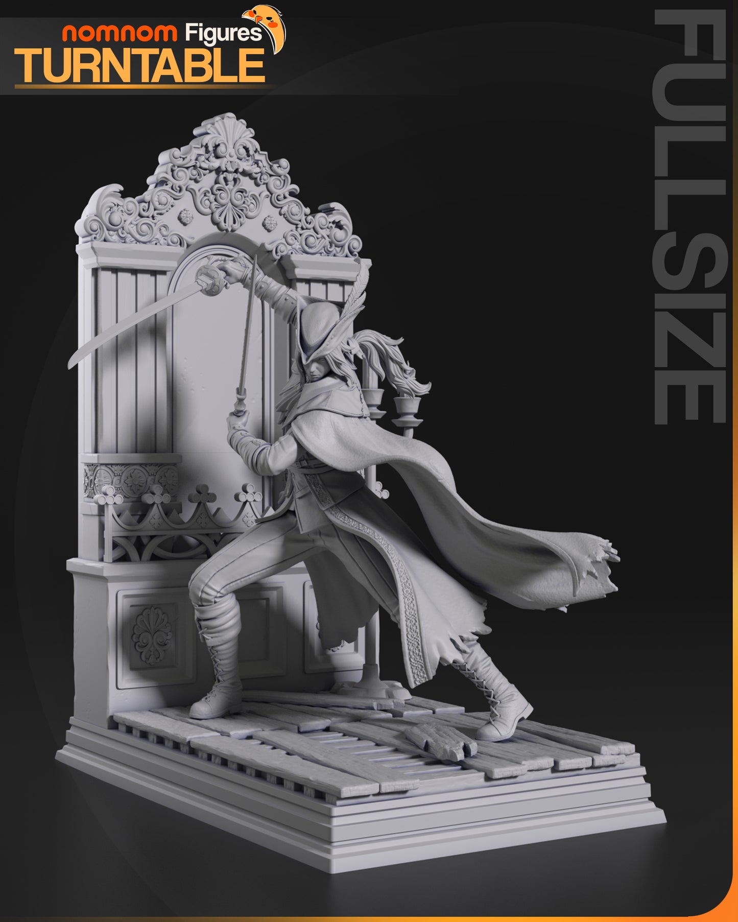 Lady Maria Bloodborne Diorama Fullsize Statue (Unpainted)