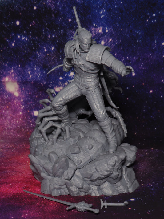 Geralt of Rivia Diorama Fullsize Statue (Unpainted)